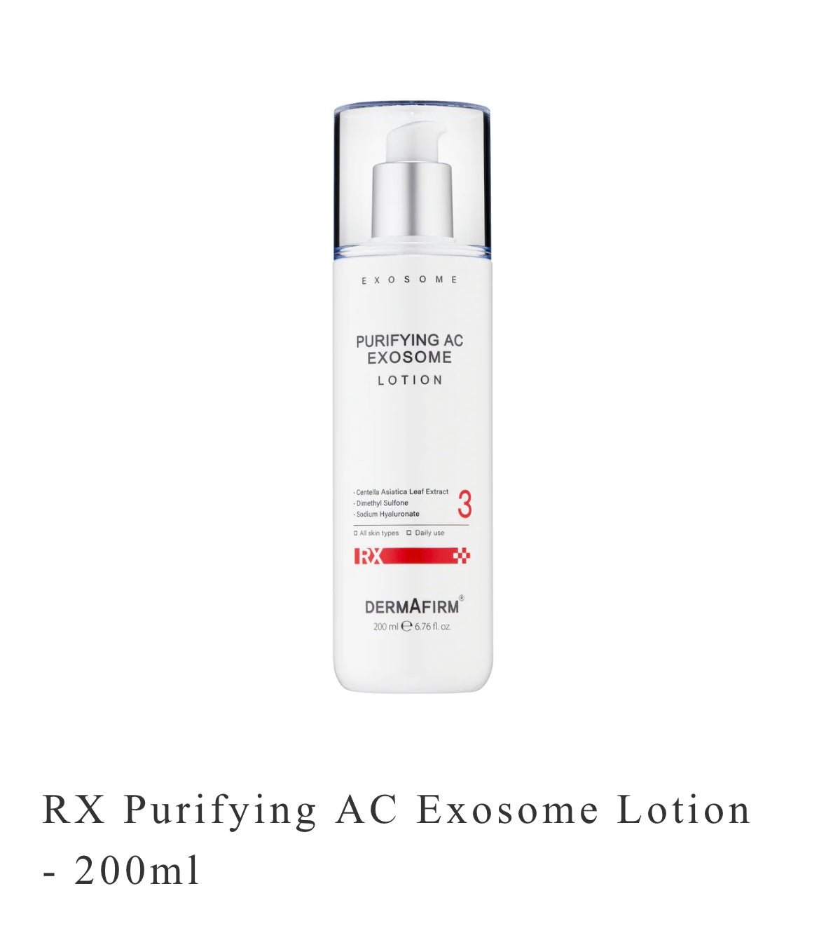 RX Purifying AC Exosome Lotion - Dermafirm Canada